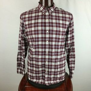 AE Mens XL Plaid Button Down Shirt Long Slv Cotton